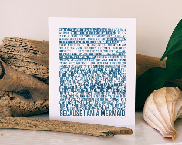 Because I Am A Mermaid Greeting Card
