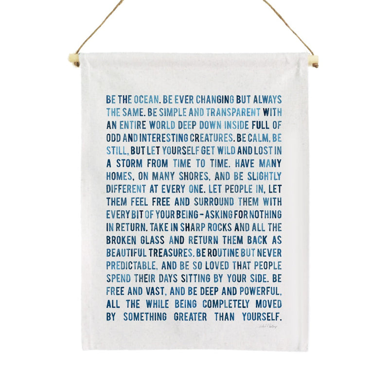 Be The Ocean (STORMY) 11x14 Canvas Banner