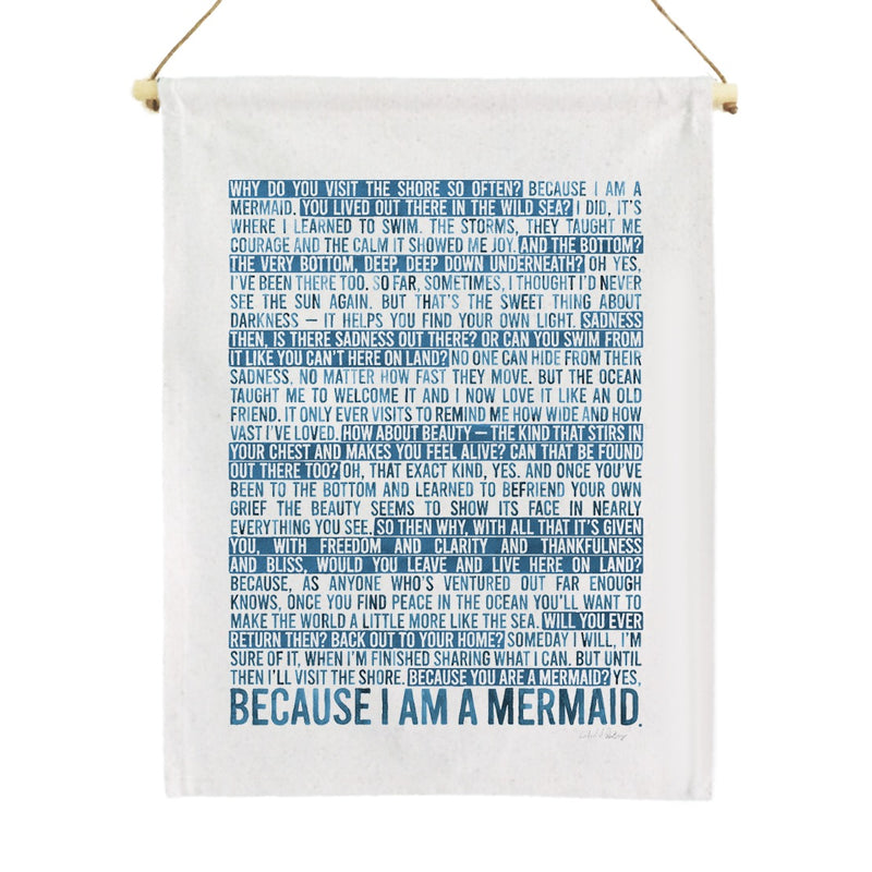 Because I Am A Mermaid (STORMY) 11x14 Canvas Banner